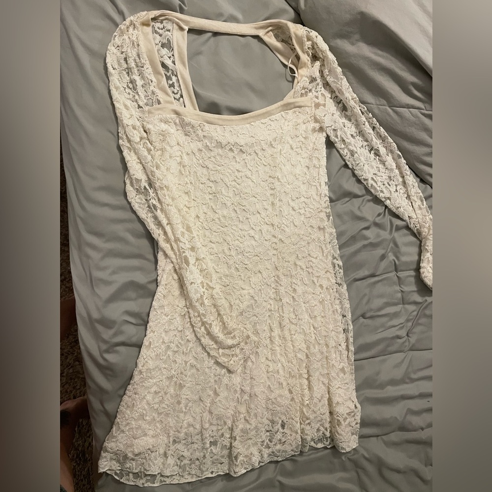 Free people lace, long sleeve, dress, medium